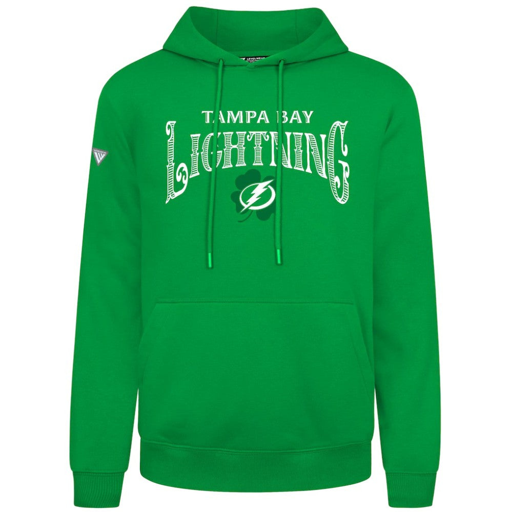 NHL Green Tampa Bay Lightning Levelwear St. Patrick's Day Podium Hoodie