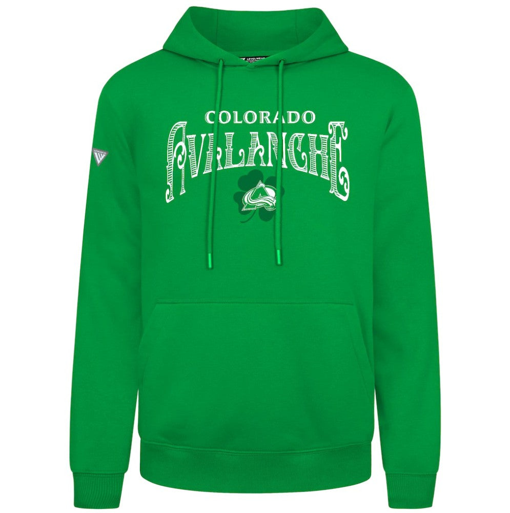 NHL Green Colorado Avalanche Levelwear St. Patrick's Day Podium Hoodie