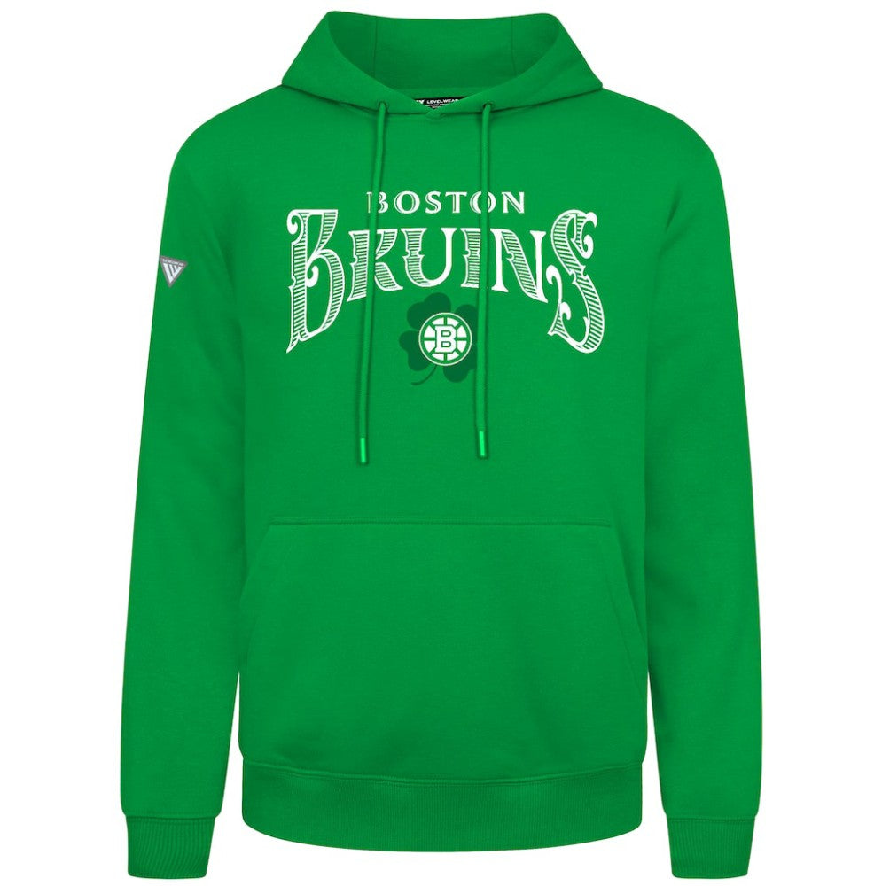 NHL Green Boston Bruins Levelwear St. Patrick's Day Podium Hoodie