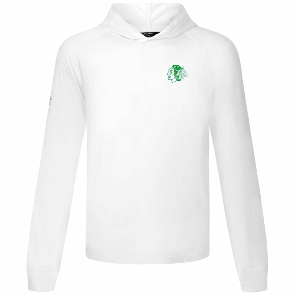 NHL White Chicago Blackhawks Levelwear St. Patrick's Day Dimension Hoodie