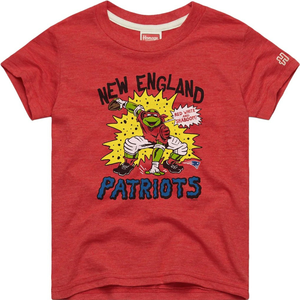 Raphael  Homage Youth TMNT Tri-Blend T-Shirt - New England Patriots