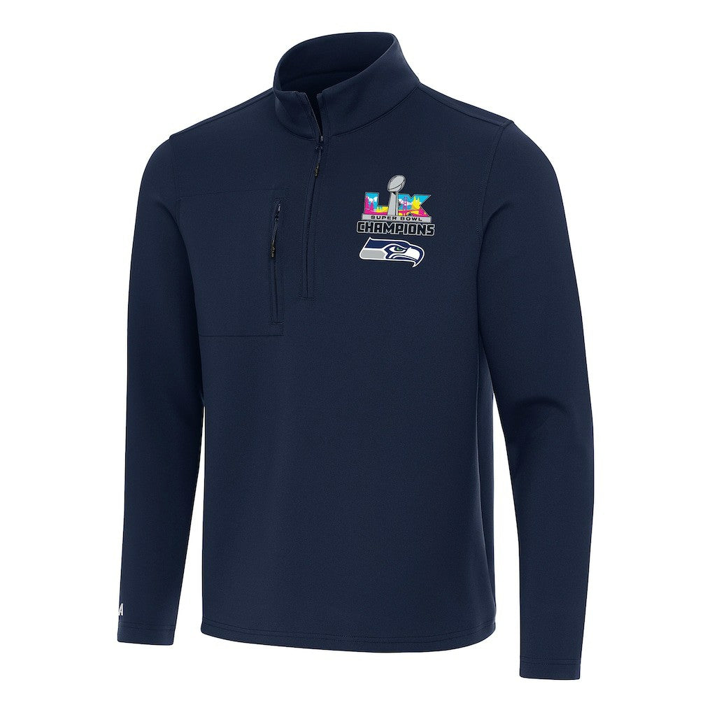 Antigua Super Bowl LX s Insider Quarter-Zip Pullover - Seattle Seahawks