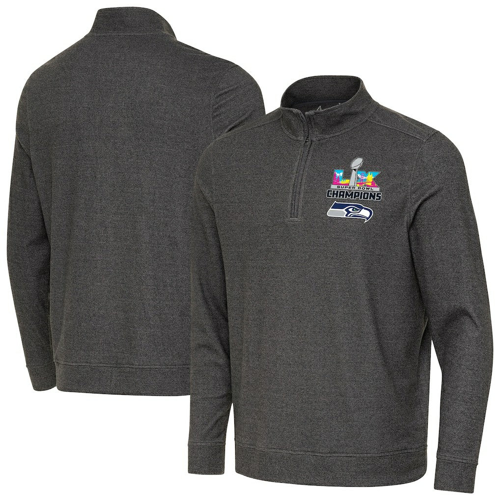 Antigua Super Bowl LX s Subtle Quarter-Zip Pullover - Seattle Seahawks