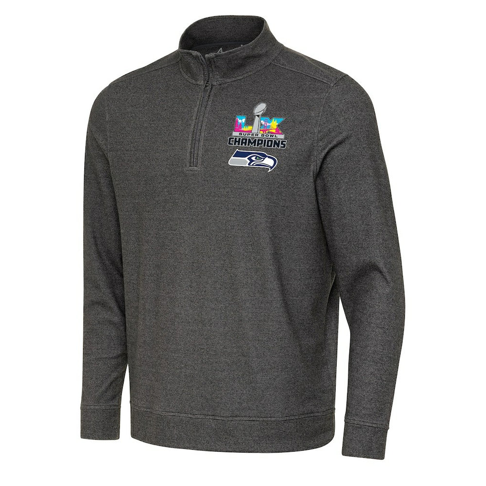 Antigua Super Bowl LX s Subtle Quarter-Zip Pullover - Seattle Seahawks