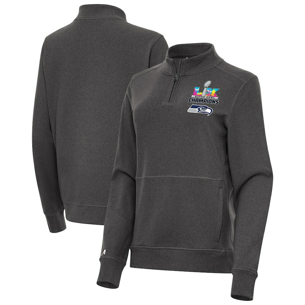 Antigua Women's Super Bowl LX s Crush Quarter-Zip Pullover - Seattle Seahawks