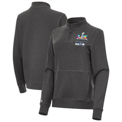 Antigua Women's Super Bowl LX s Crush Quarter-Zip Pullover - Seattle Seahawks