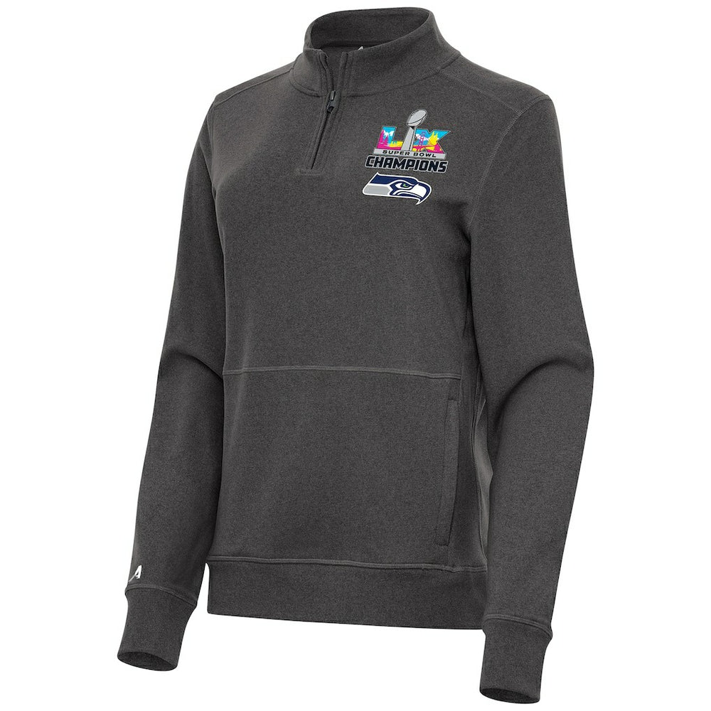 Antigua Women's Super Bowl LX s Crush Quarter-Zip Pullover - Seattle Seahawks