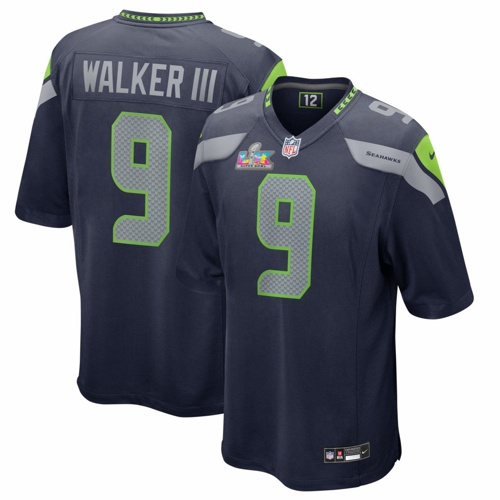 Kenneth Walker III  Super Bowl LX Patch Game Jersey - Seattle Seahawks