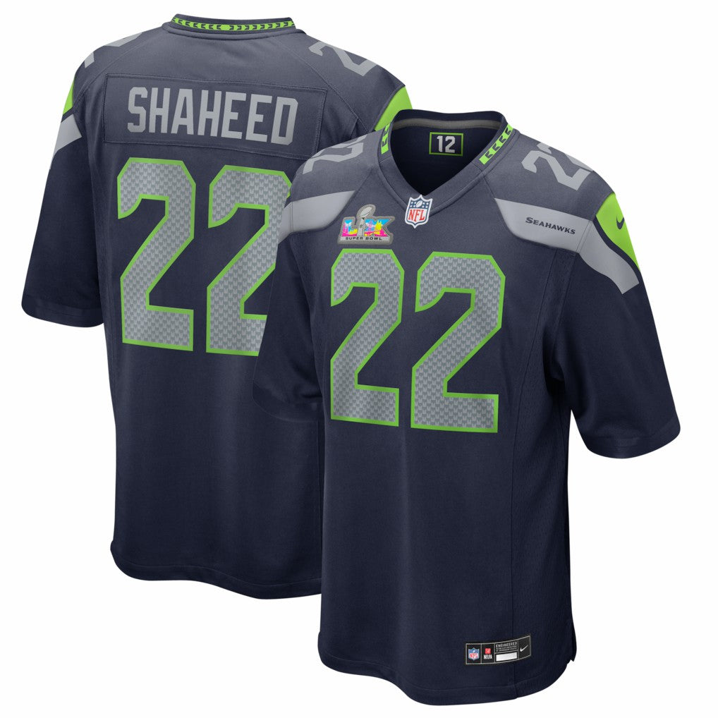 Rashid Shaheed  Super Bowl LX Patch Game Jersey - Seattle Seahawks