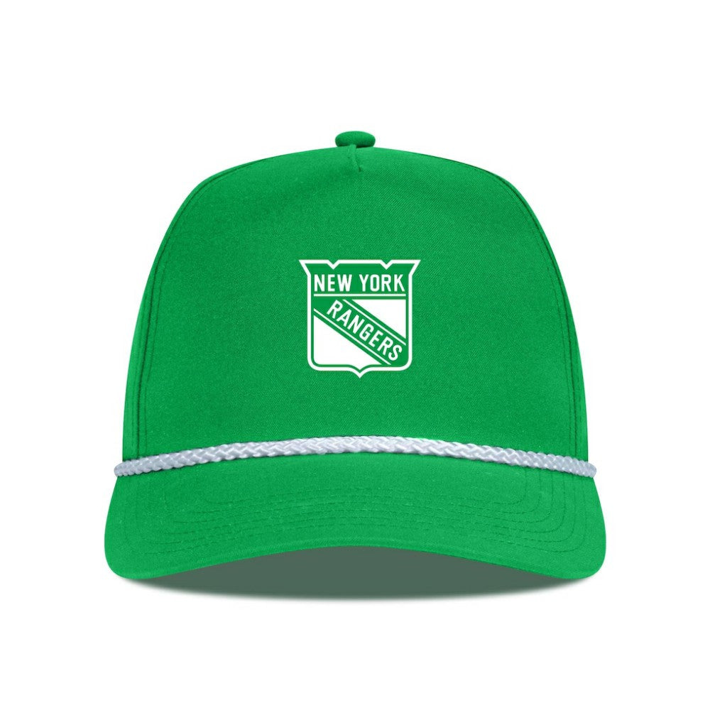 NHL Kelly Green New York Rangers Levelwear St. Patrick's Day Gambit Rope Adjustable Hat