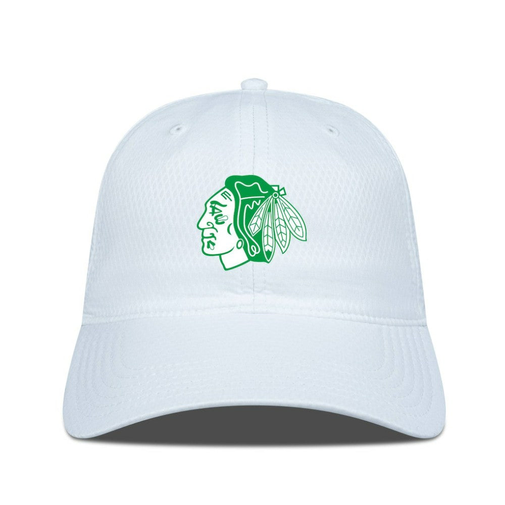 NHL White Chicago Blackhawks Levelwear Matrix Patch Adjustable Hat