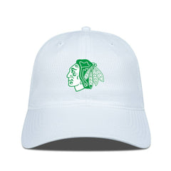 NHL White Chicago Blackhawks Levelwear Matrix Patch Adjustable Hat