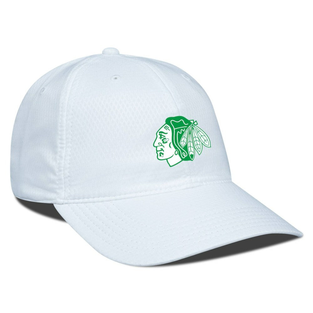 NHL White Chicago Blackhawks Levelwear Matrix Patch Adjustable Hat