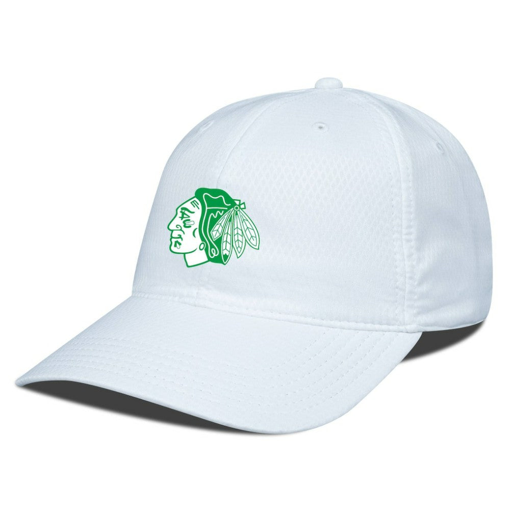NHL White Chicago Blackhawks Levelwear Matrix Patch Adjustable Hat