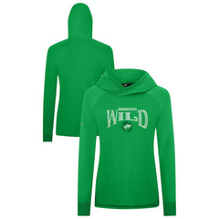 NHL Kelly Green Minnesota Wild Levelwear Women's St. Patrick's Day Slender Raglan Hoodie