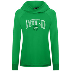 NHL Kelly Green Minnesota Wild Levelwear Women's St. Patrick's Day Slender Raglan Hoodie