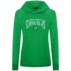 NHL Kelly Green New Jersey Devils Levelwear Women's St. Patrick's Day Slender Raglan Hoodie