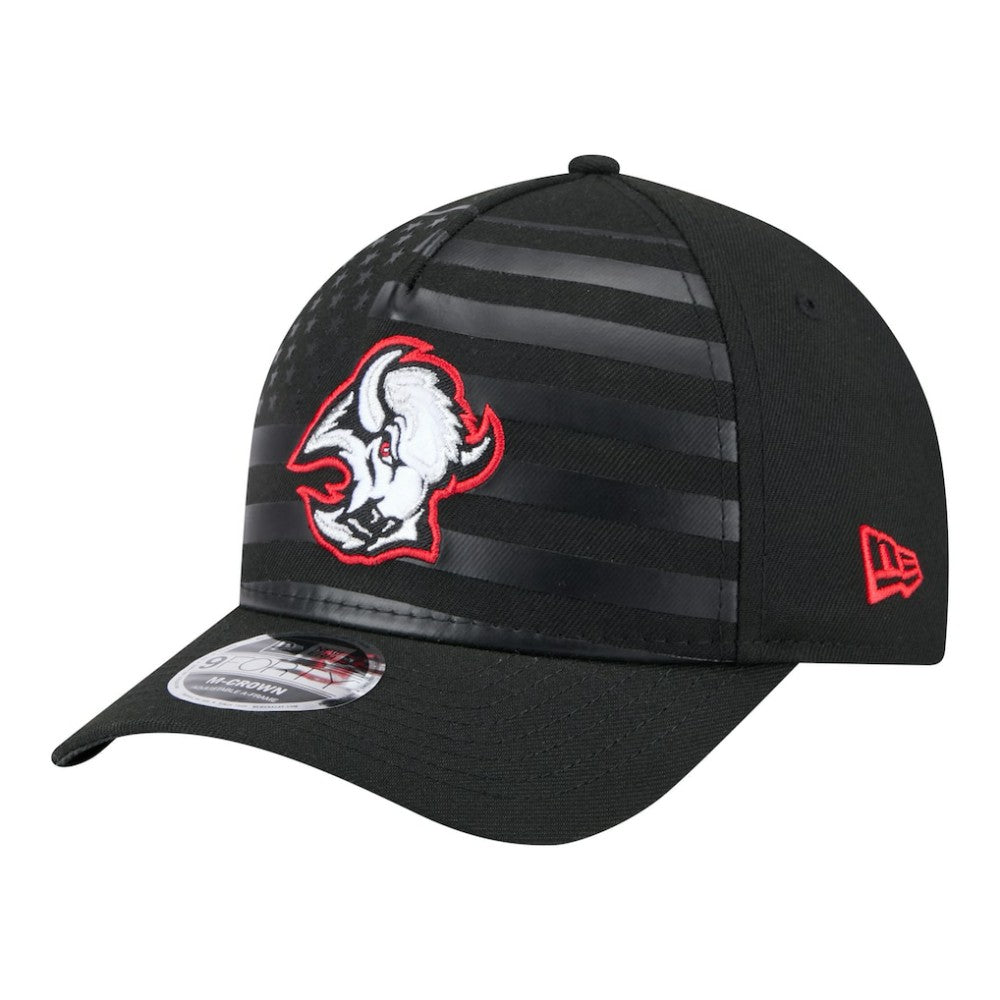NHL Black Buffalo Sabres New Era Game Day Stealth Flag 9FORTY A-Frame Adjustable Hat