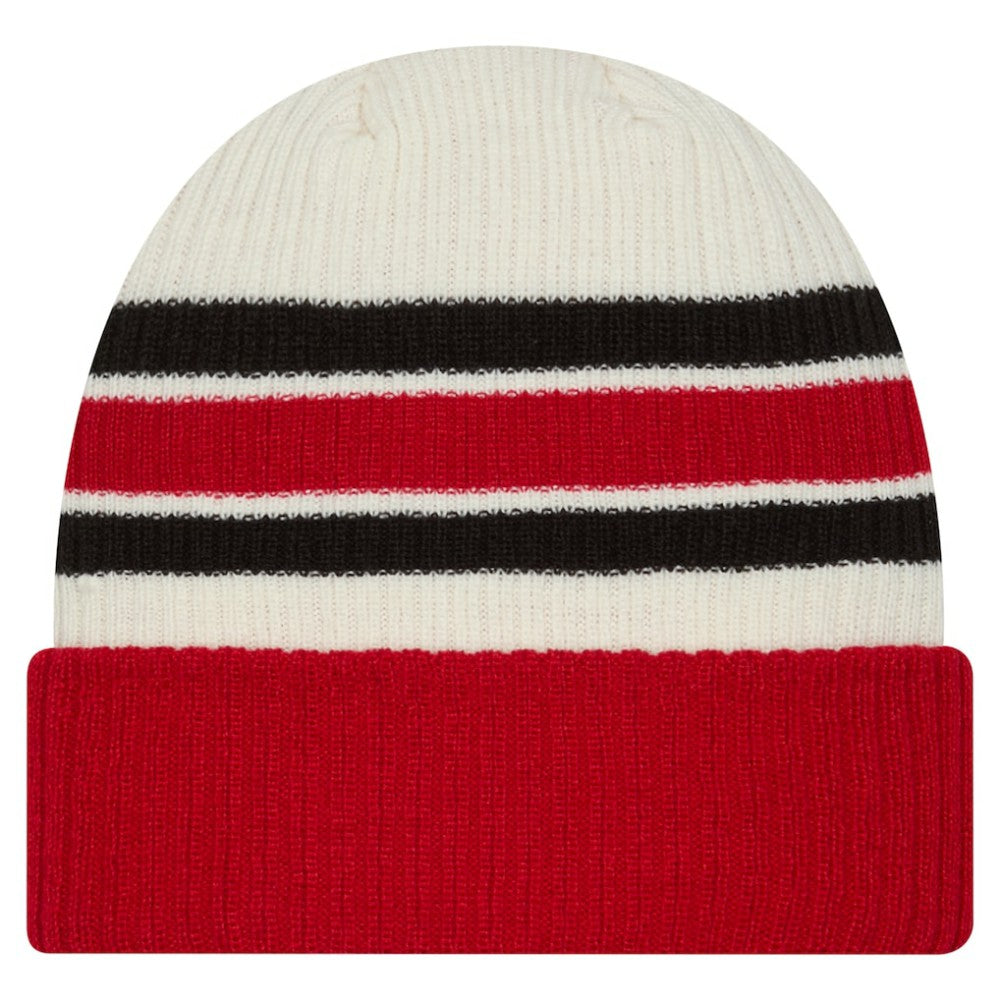 NHL Cream/Red Detroit Red Wings New Era Vintage Cuffed Knit Hat