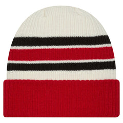 NHL Cream/Red Detroit Red Wings New Era Vintage Cuffed Knit Hat