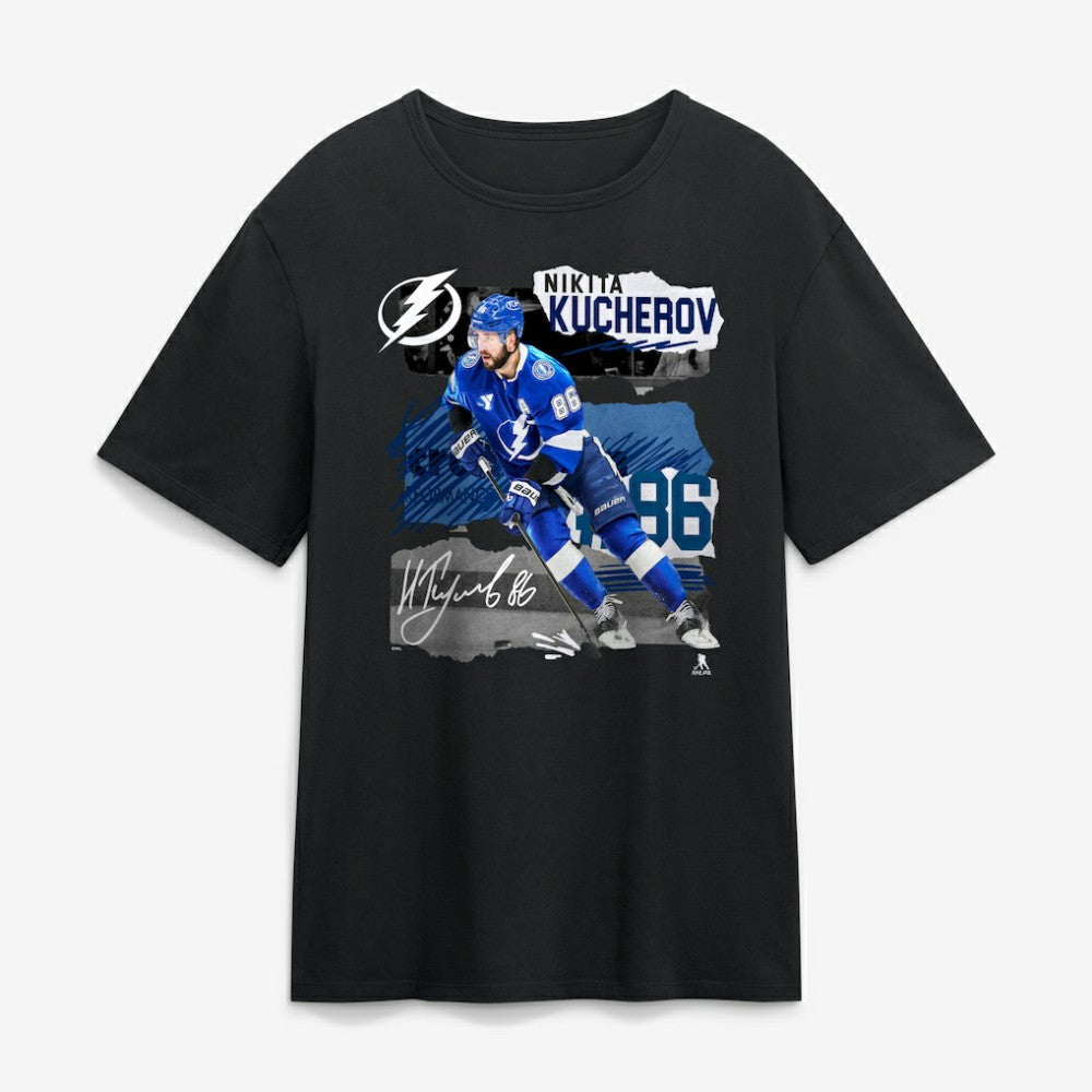 NHL Black Nikita Kucherov Tampa Bay Lightning Fresh Ice T-Shirt