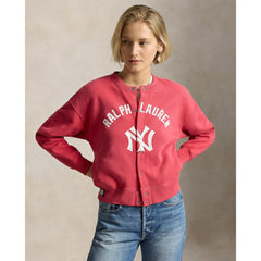MLB Yankees Polo Ralph Lauren Women's Seasonal Knit Full-Snap Cardigan