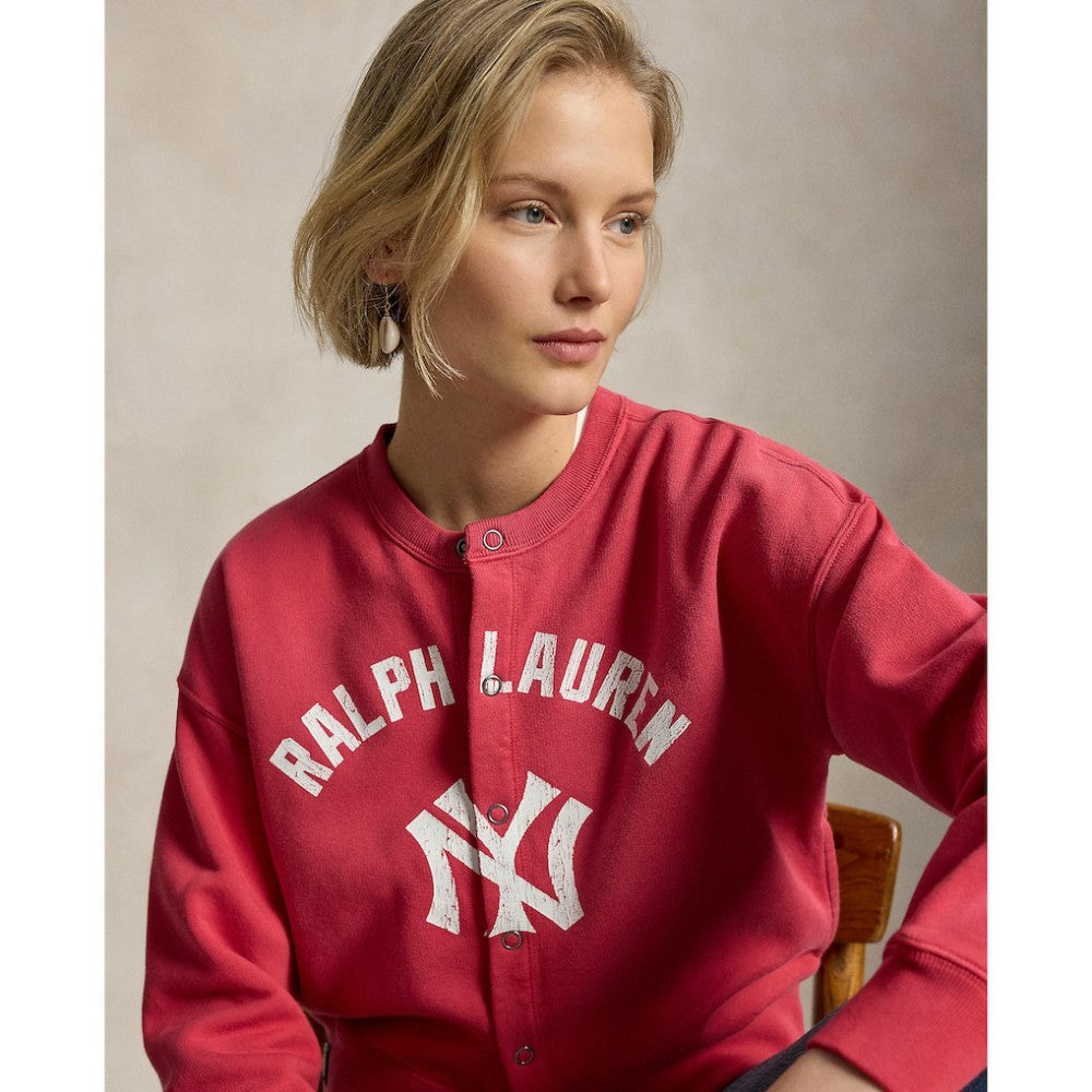 MLB Yankees Polo Ralph Lauren Women's Seasonal Knit Full-Snap Cardigan
