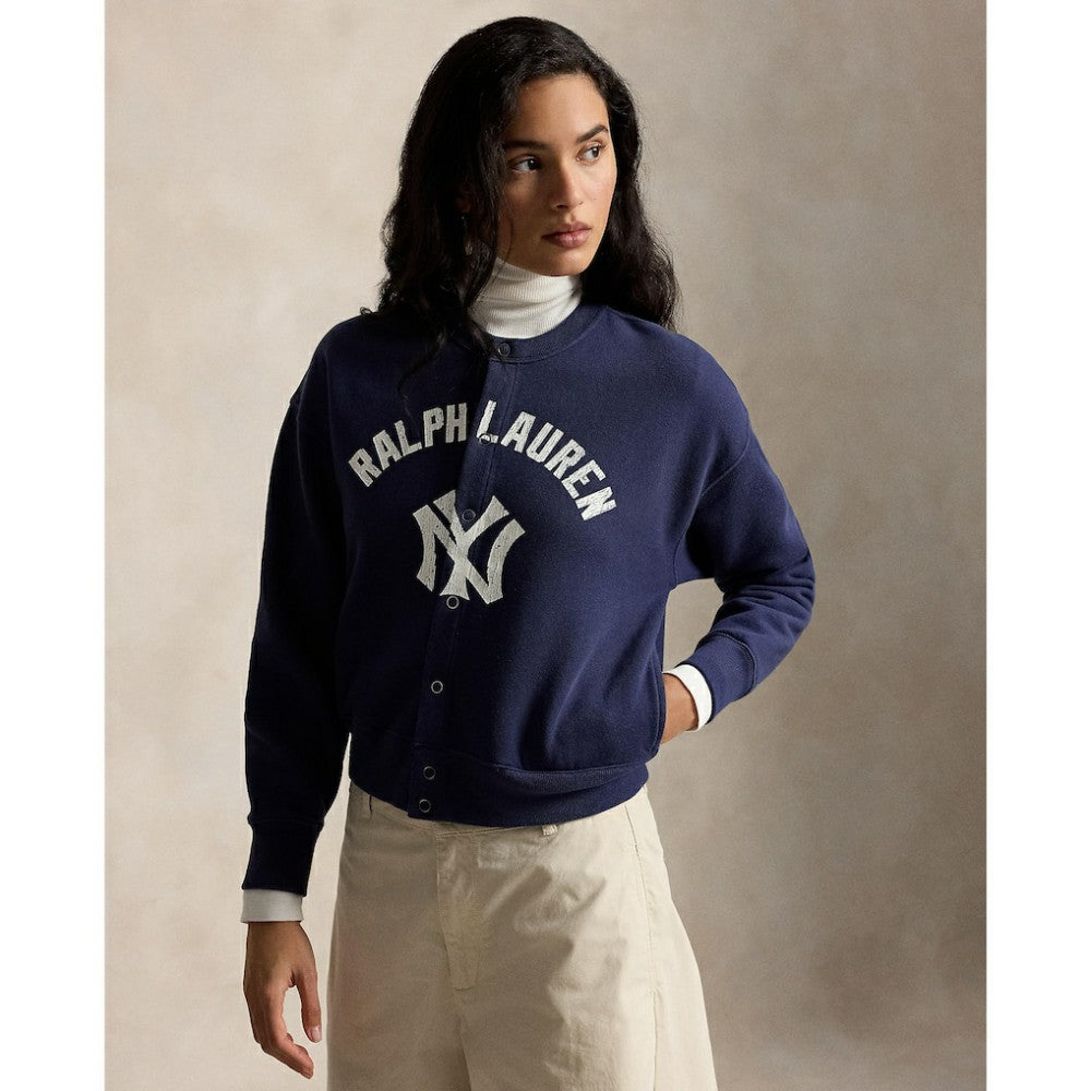 MLB Yankees Polo Ralph Lauren Women's Seasonal Knit Full-Snap Cardigan