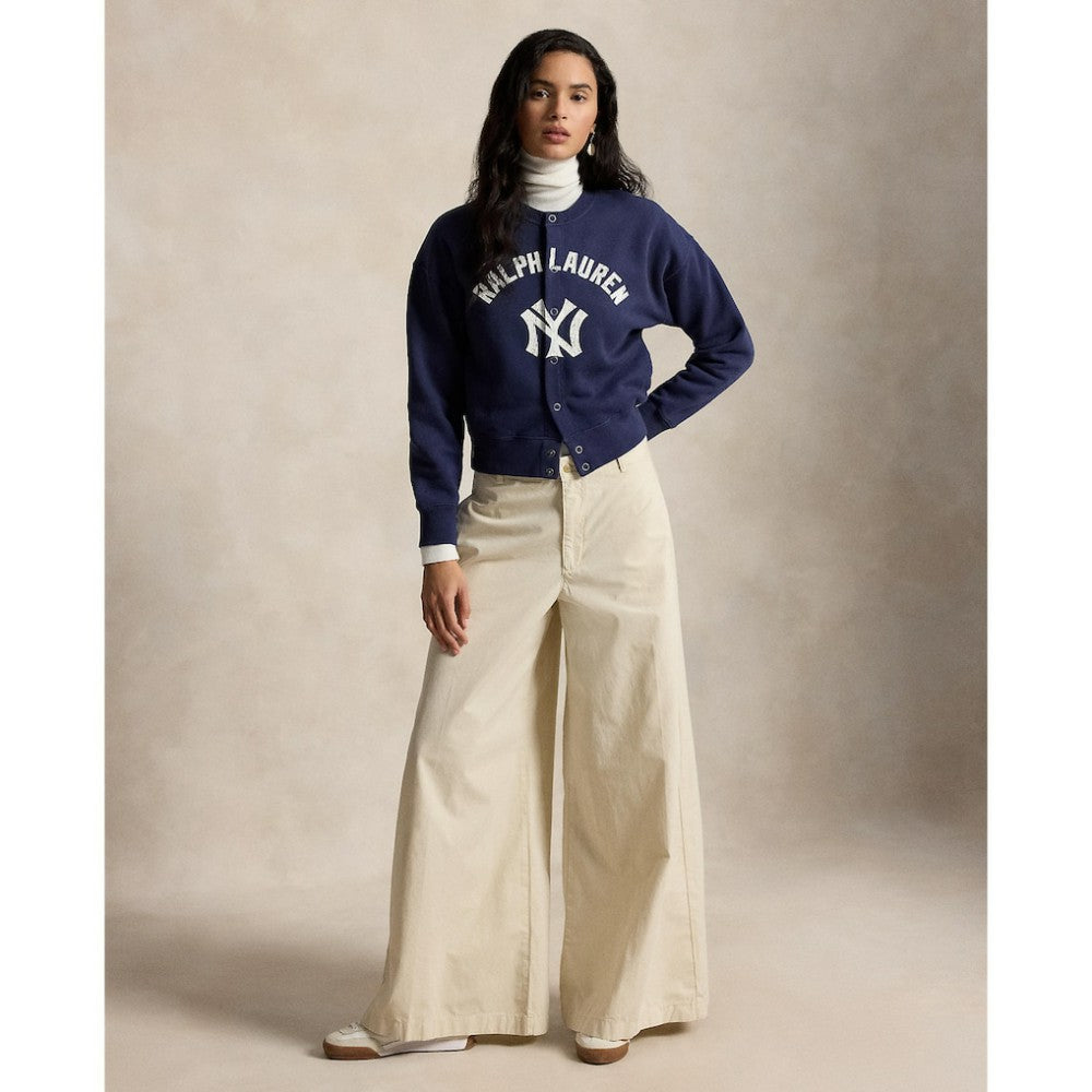 MLB Yankees Polo Ralph Lauren Women's Seasonal Knit Full-Snap Cardigan