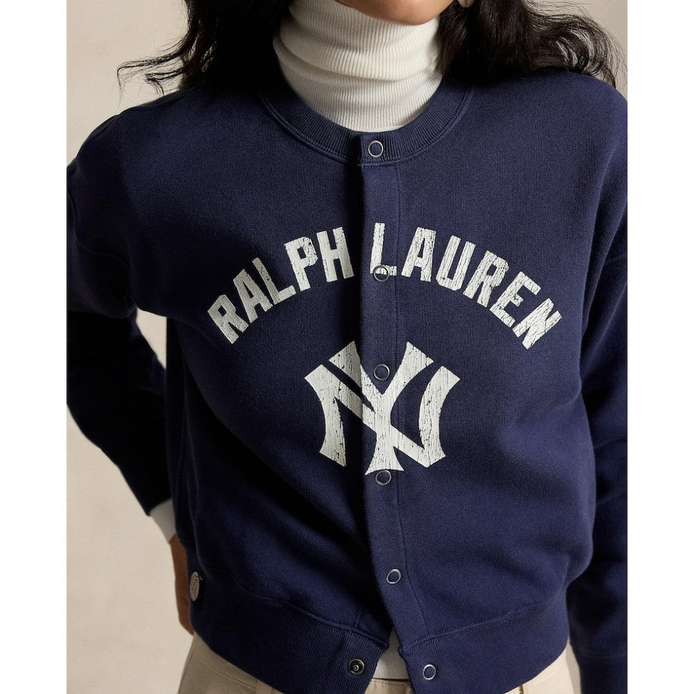 MLB Yankees Polo Ralph Lauren Women's Seasonal Knit Full-Snap Cardigan