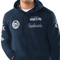 Starter Two-Time Super Bowl s Classic Fleece Hoodie - Seattle Seahawks