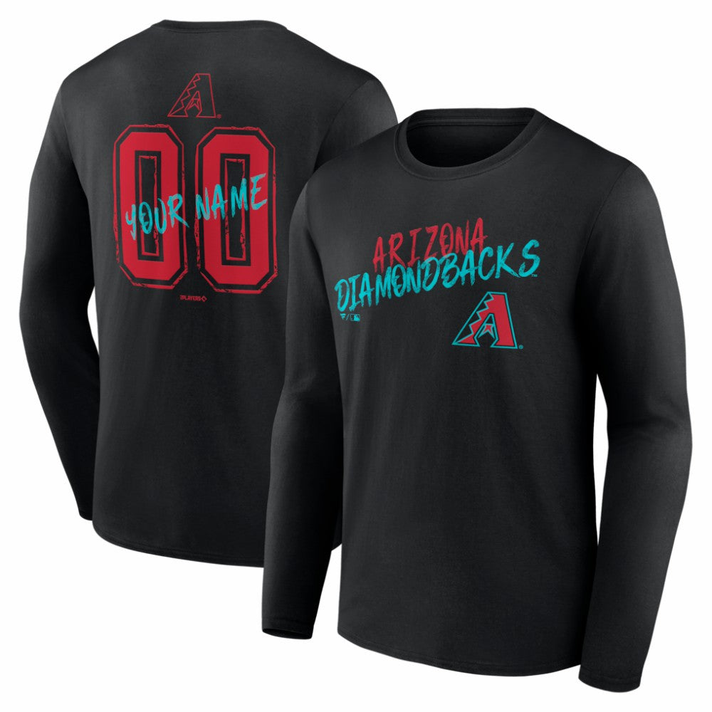 MLB Arizona Diamondbacks  Hustle Personalized Name & Number Long Sleeve T-Shirt