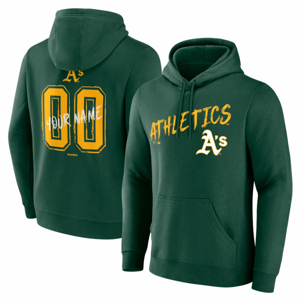 MLB Athletics  Hustle Personalized Name & Number Hoodie