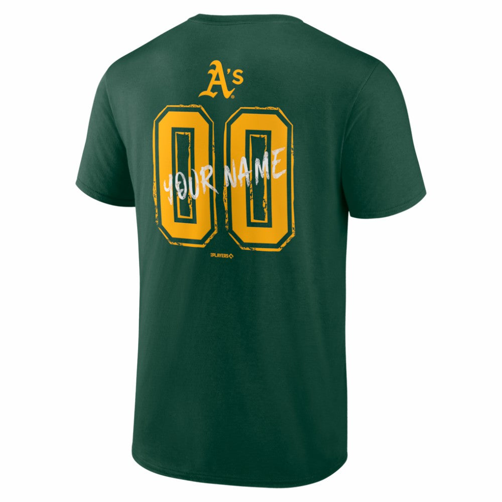 MLB Athletics  Hustle Personalized Name & Number T-Shirt