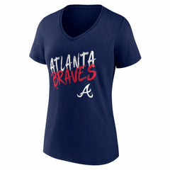 MLB Atlanta Braves Women's Hustle Personalized Name & Number V-Neck T-Shirt