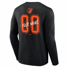 MLB Baltimore Orioles  Hustle Personalized Name & Number Long Sleeve T-Shirt