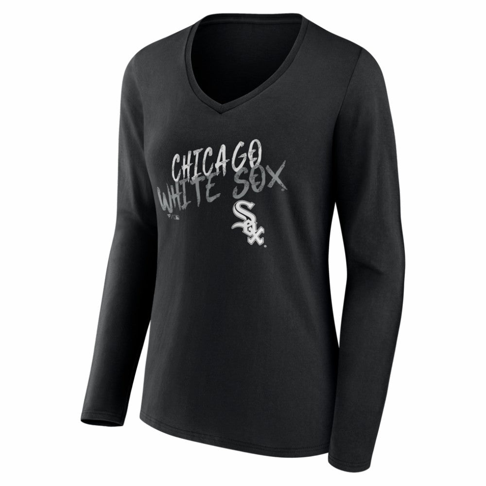 MLB Chicago White Sox Women's Hustle Personalized Name & Number Long Sleeve V-Neck T-Shirt