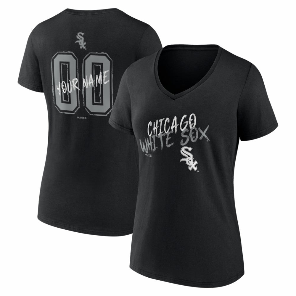 MLB Chicago White Sox Women's Hustle Personalized Name & Number V-Neck T-Shirt