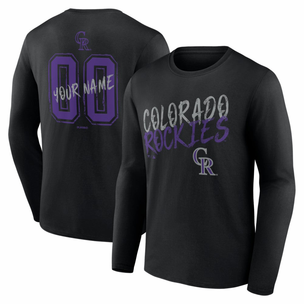 MLB Colorado Rockies  Hustle Personalized Name & Number Long Sleeve T-Shirt
