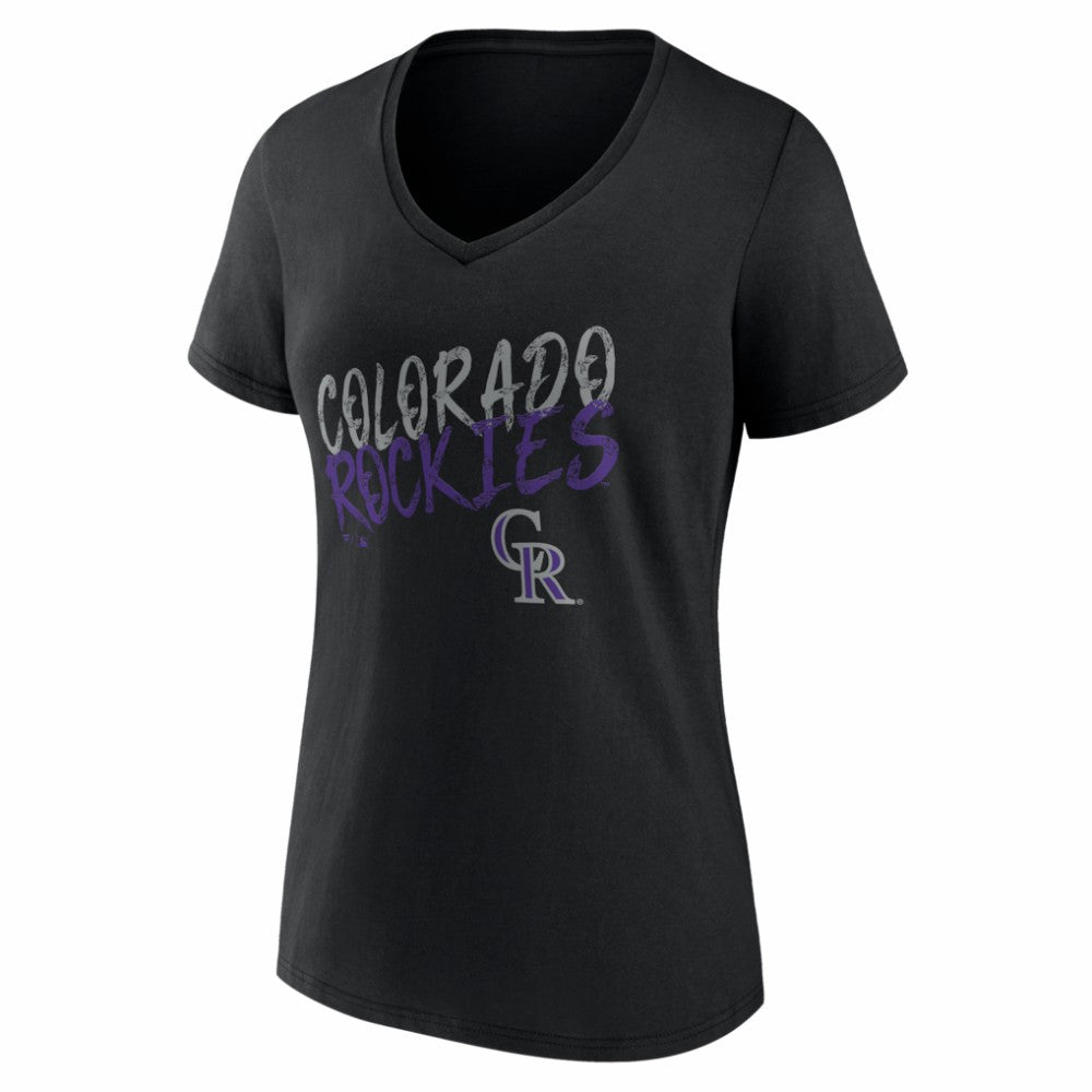 MLB Colorado Rockies Women's Hustle Personalized Name & Number V-Neck T-Shirt