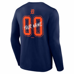 MLB Detroit Tigers  Hustle Personalized Name & Number Long Sleeve T-Shirt