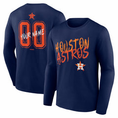MLB Houston Astros  Hustle Personalized Name & Number Long Sleeve T-Shirt