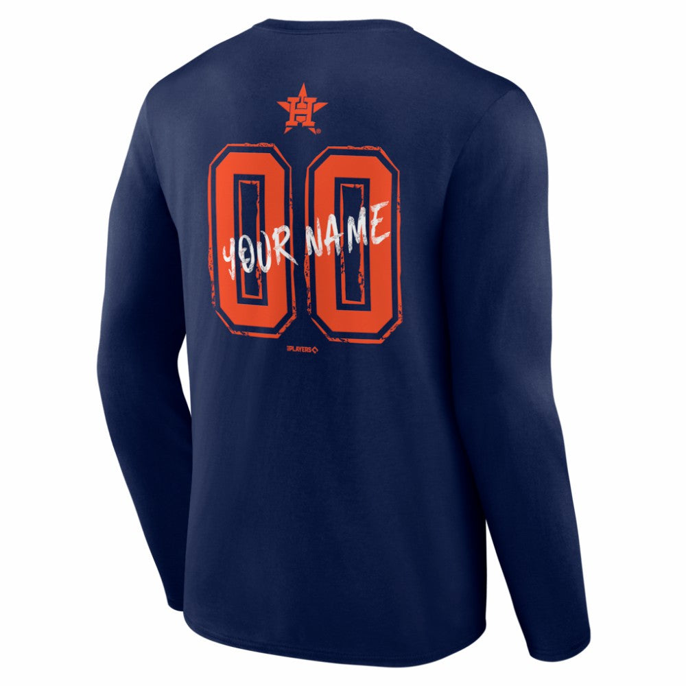 MLB Houston Astros  Hustle Personalized Name & Number Long Sleeve T-Shirt