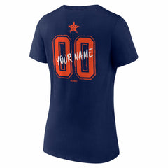 MLB Houston Astros Women's Hustle Personalized Name & Number V-Neck T-Shirt