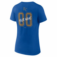 MLB Kansas City Royals Women's Hustle Personalized Name & Number V-Neck T-Shirt