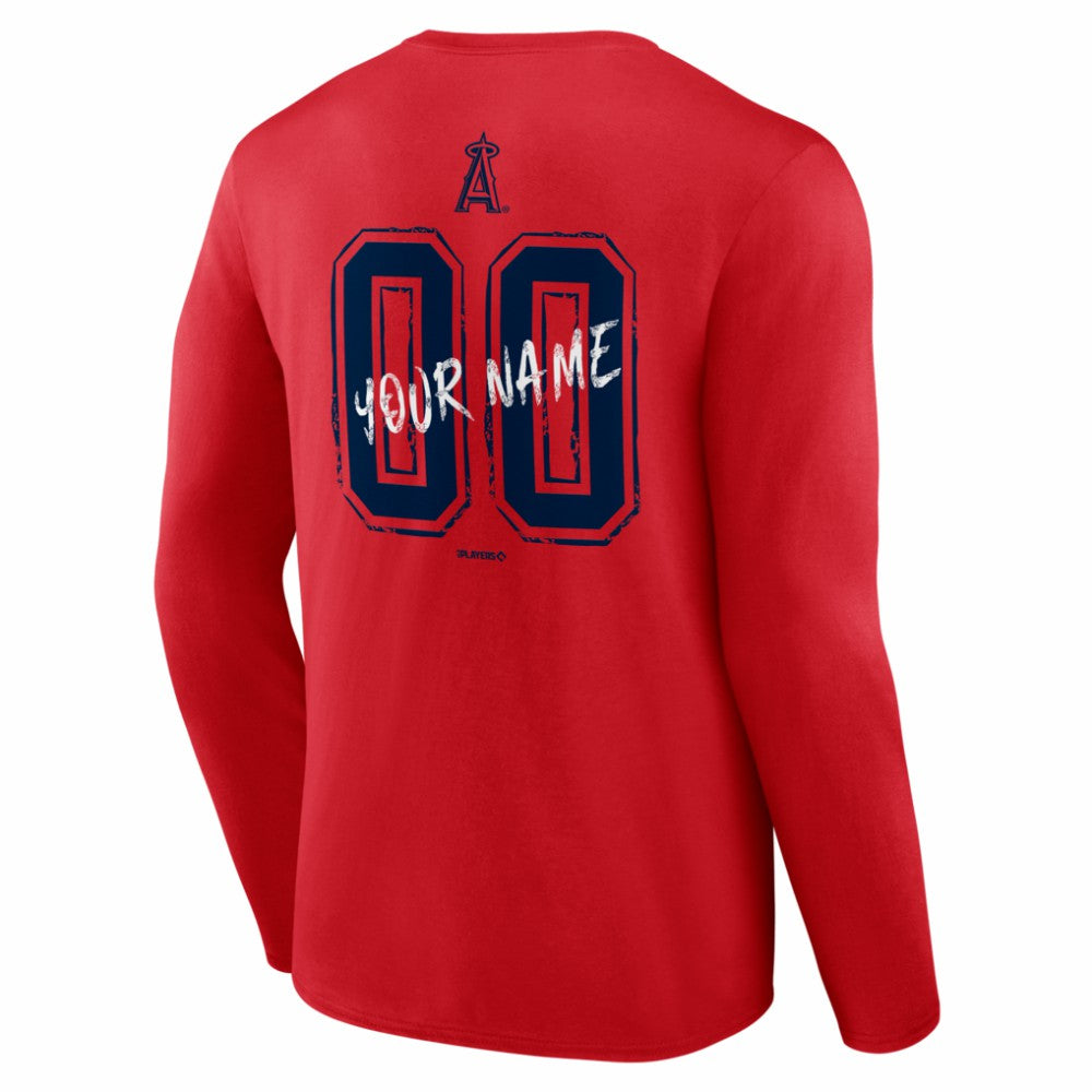 MLB Los Angeles Angels  Hustle Personalized Name & Number Long Sleeve T-Shirt