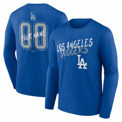 MLB Los Angeles Dodgers  Hustle Personalized Name & Number Long Sleeve T-Shirt