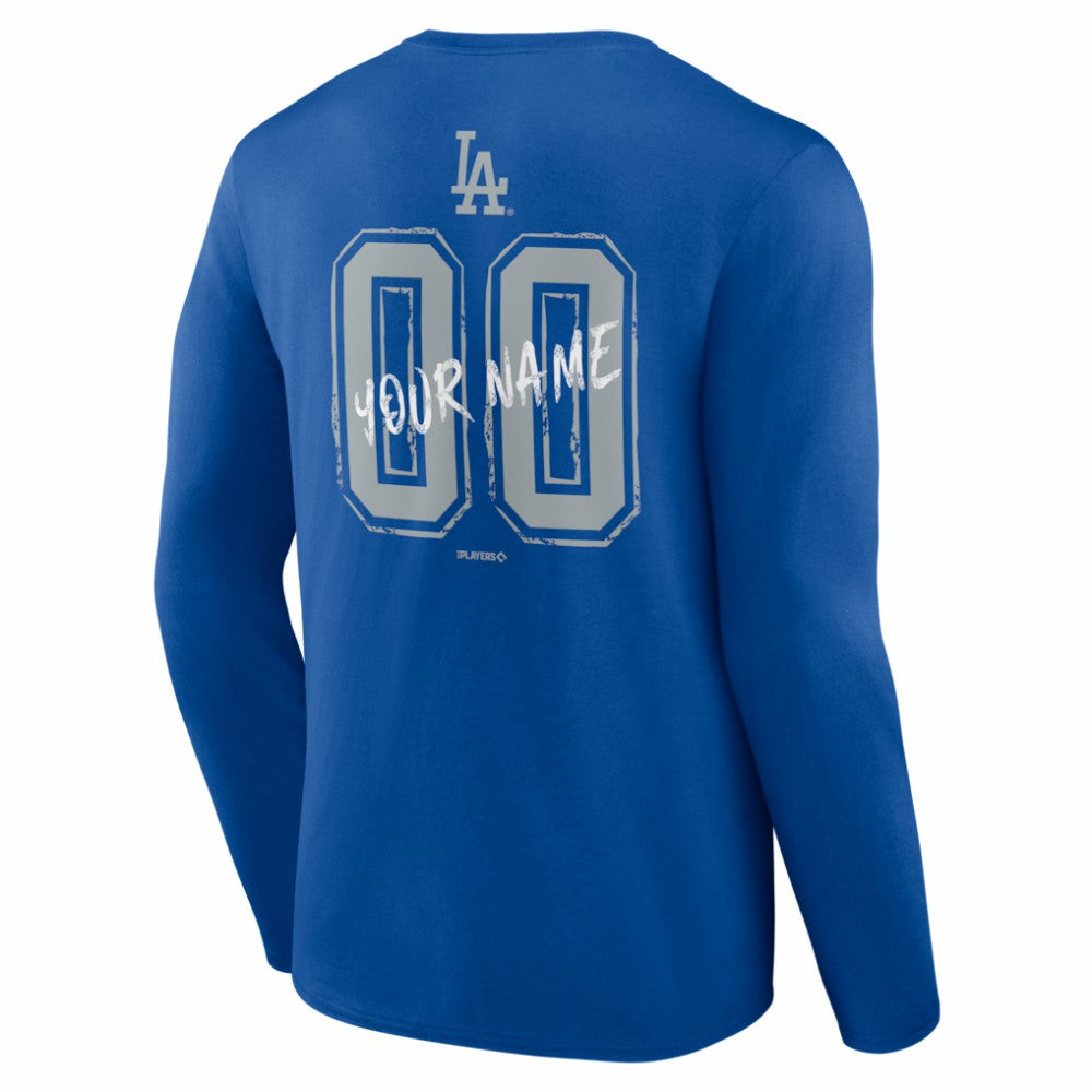 MLB Los Angeles Dodgers  Hustle Personalized Name & Number Long Sleeve T-Shirt