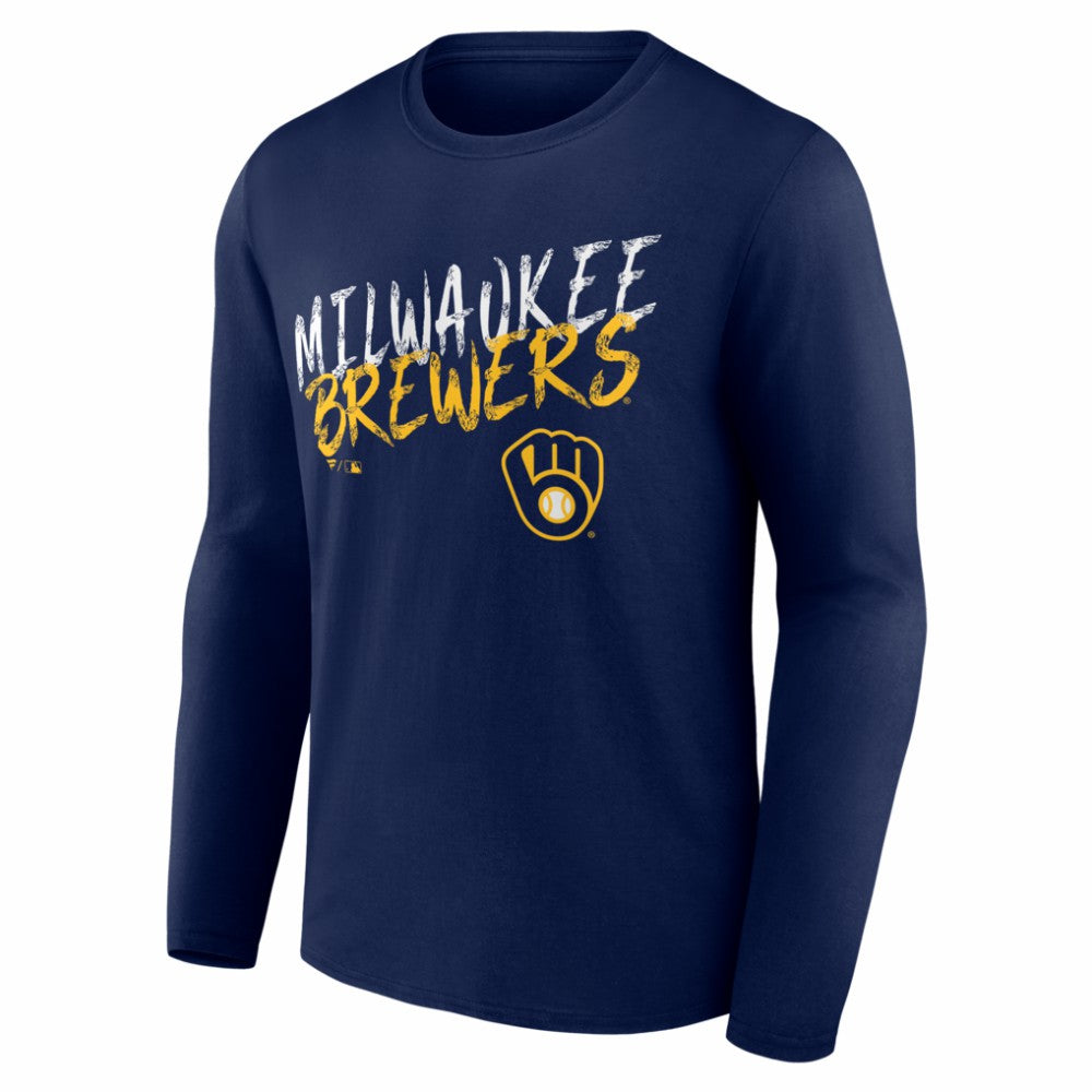 MLB Milwaukee Brewers  Hustle Personalized Name & Number Long Sleeve T-Shirt