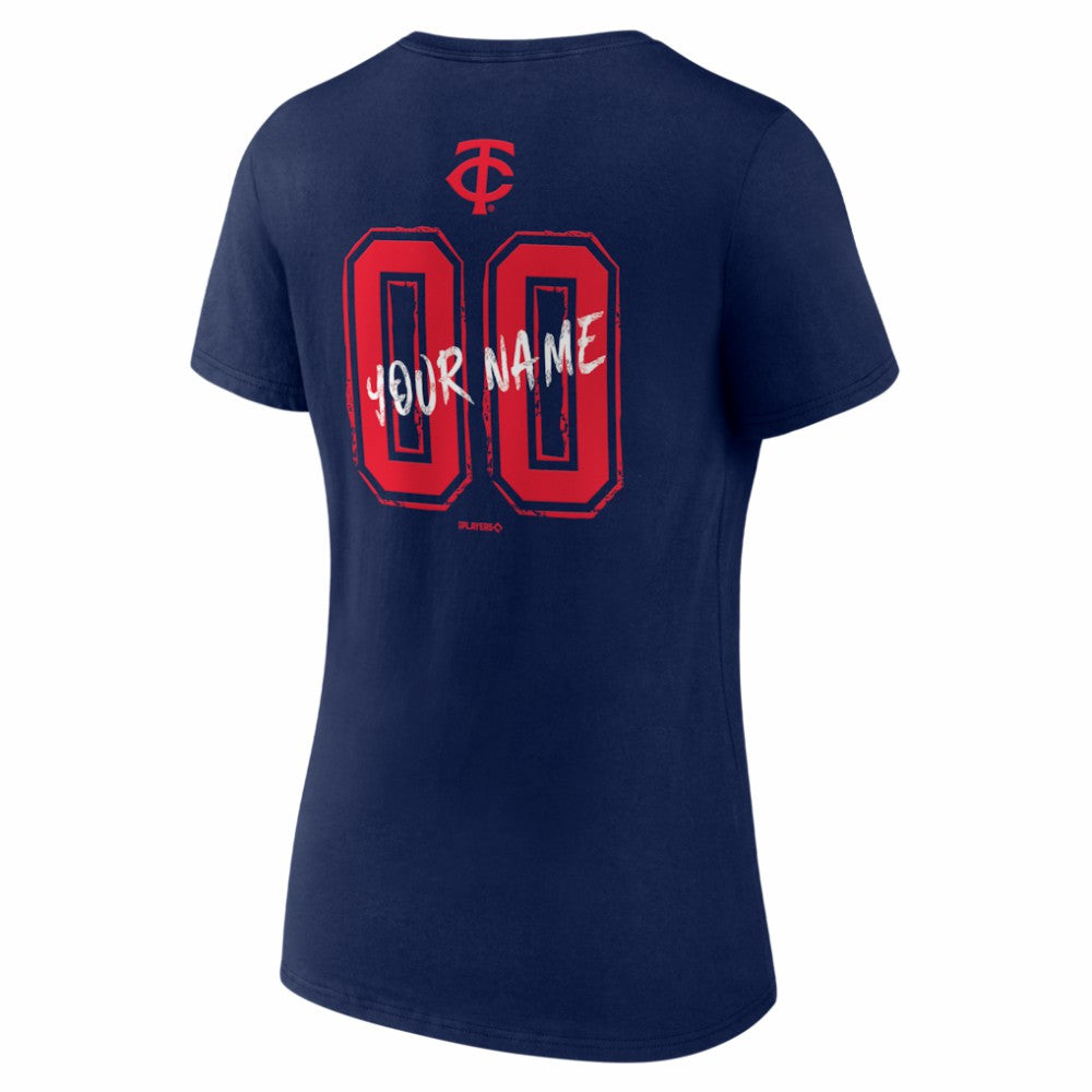 MLB Minnesota Twins Women's Hustle Personalized Name & Number V-Neck T-Shirt